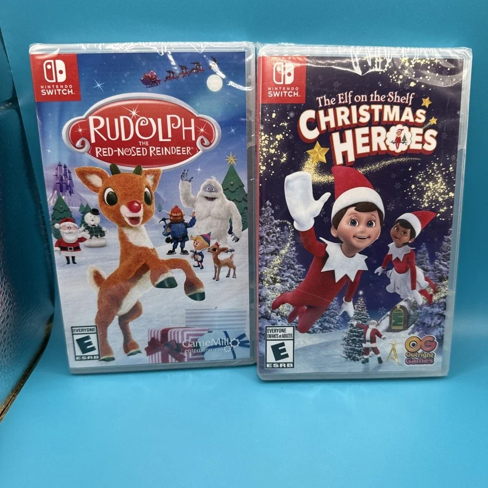New Nintendo Switch 2 Game Lot Rudolph The Red Nose Reindeer & The Elf On Shelf
